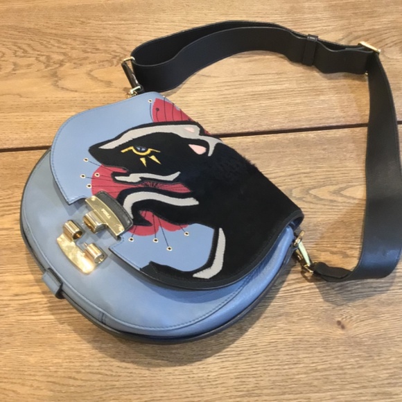 FURLA Badger Panel Saddle Shoulder Bag In Dolomia - Picture 2 of 12